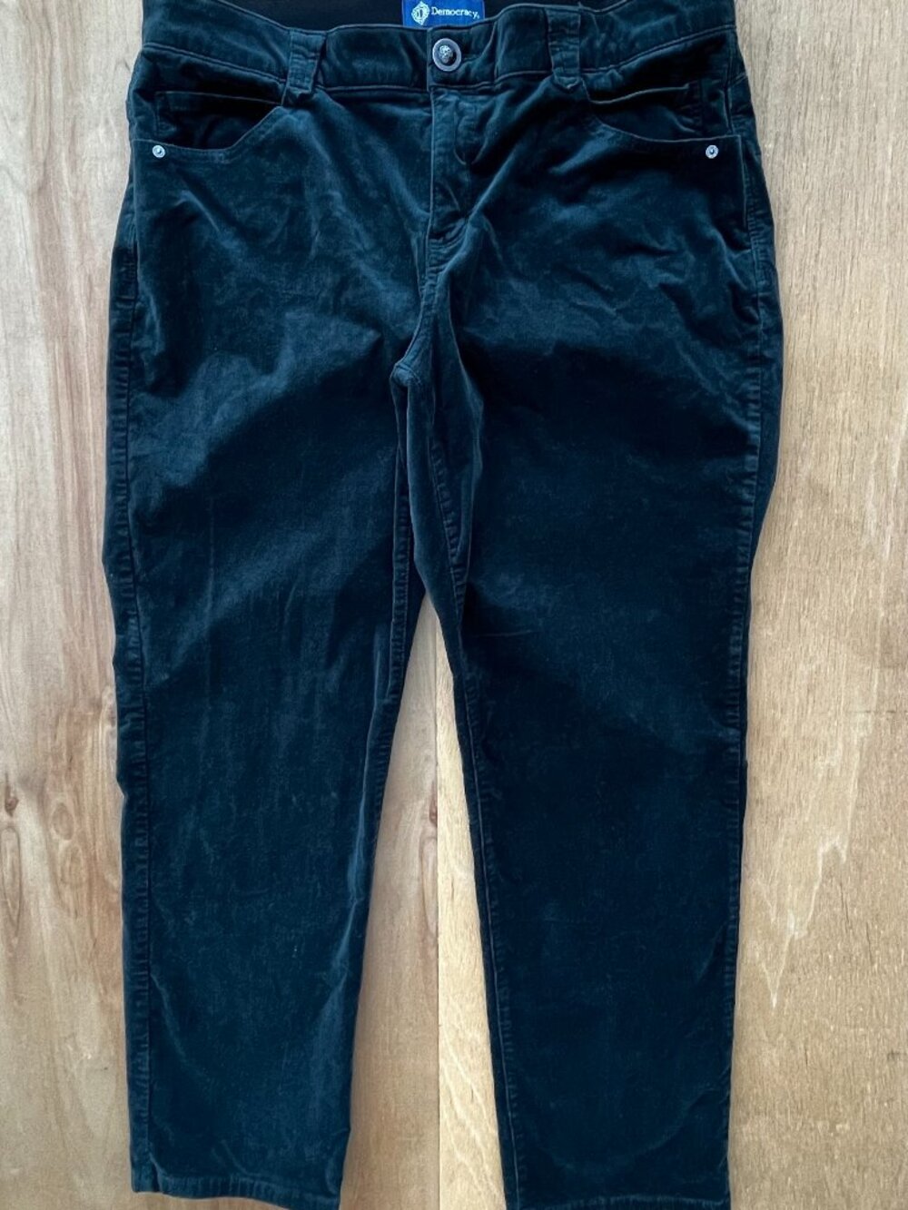 DEMOCRACY AB SOLUTION CORDUROY WIDE LEG JEANS WOMEN’S sz 18W Blue Green NEW